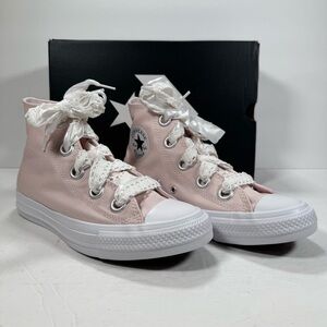 Converse CTAS Big Eyelets Hi Blush Hush Pink White High Top Sneakers Women 7.5